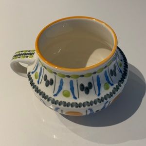 Anthro Tee/Coffee Mug Beveled Multicolor